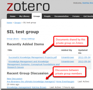 Image of group discussion on Zotero