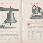 Meneely Bell Co. trade catalog showing fire-alarm, tower-clock, academy, factory, and depot bells