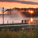 An autumn sunrise at the Smithsonian Environmental Resource Center