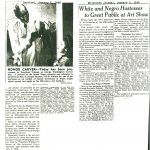 1946 story noting that the exhibition will be greeted by both white and Negro hostesses, a first for this type of occasion.