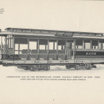 Image of Combination Car from 1901 J. G. Brill Co. trade catalog entitled Patented Round Corner Seat-End Panel for Open Cars.