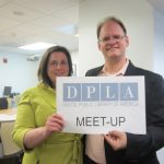 Rachel Frisk and Martin Kalfatovic at DPLA launch event. 