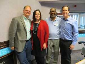 Kalfatovic, Frick, radio host Kojo Nmamdi and DPLA director Dan Cohen