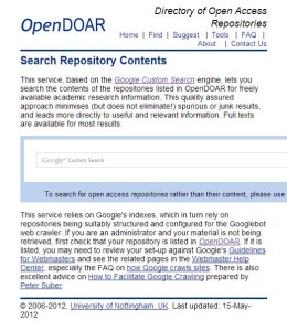 OpenDOAR's search