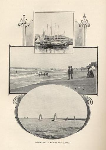 The caption reads “Wrightsville Beach and Sound” (Board of Agriculture, 1896, p.282)