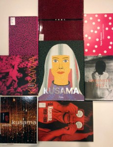 A Variety of Yayoi Kusama Books at the Hirshhorn Library