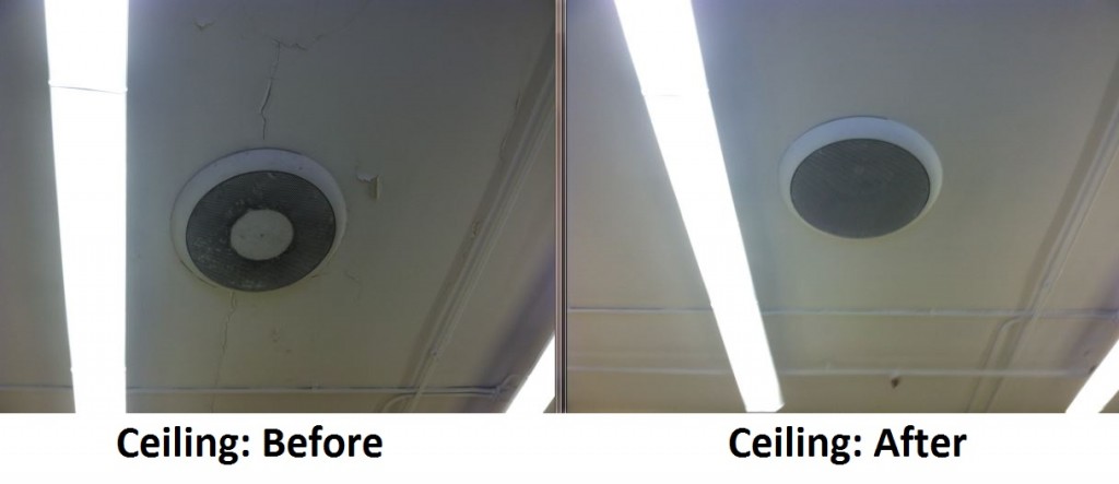 Ceiling Before and After