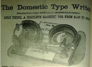 1886 typewriter ad.