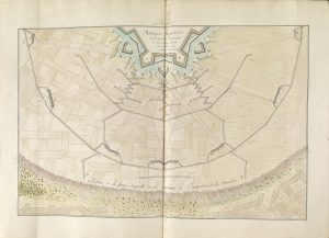 Vauban star-shaped fortification design  from Traitté des sieges 