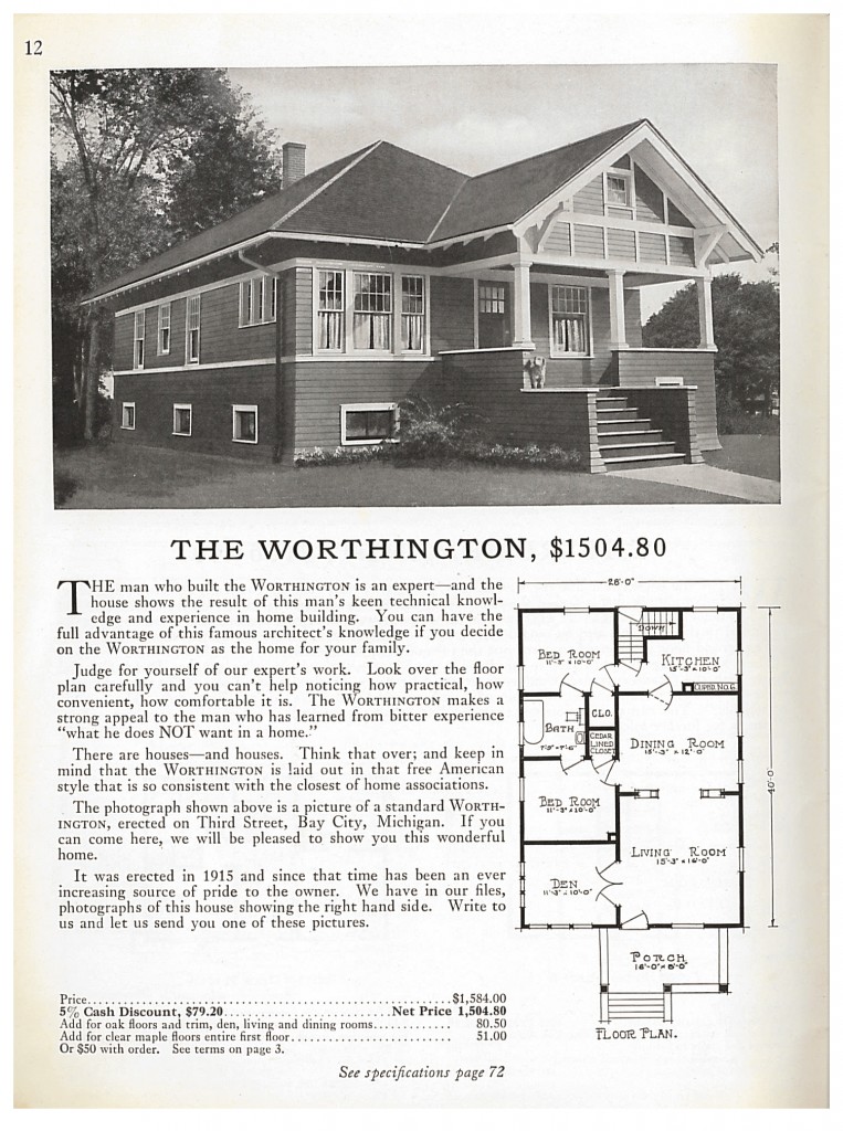 one story Sterling Cut-To-Fit home called the Worthington