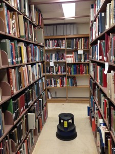 Shelves in the NMAH library. 