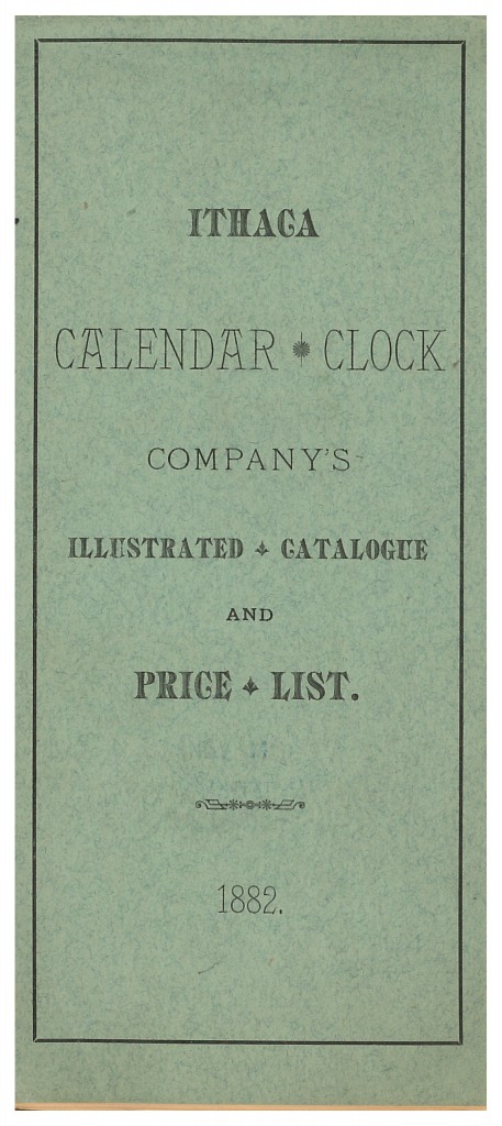 front cover of Ithaca Calendar Clock Co. 1882 catalog