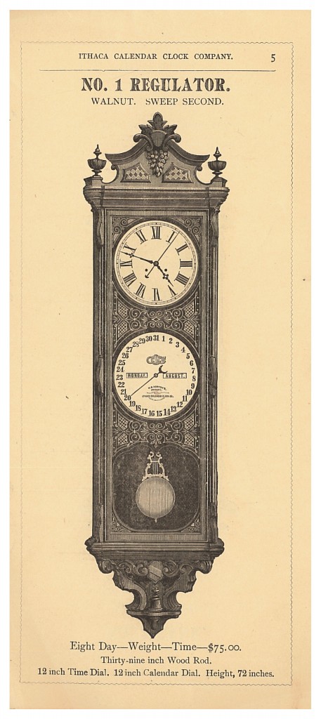 Ithaca Calendar Clock No. 1 Regulator Clock