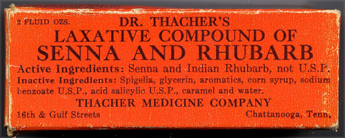 Label on bottle from Thacher Medicine Company (ca. 1937, MG*M-10426.06, National Museum of American History)