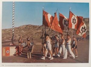 Flag procession for the German regional gymnastics festival in Luderitzbucht [Namibia] 1939.