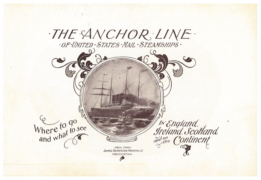 Anchor Line steamship on title page of 1897 Anchor Line trade catalog