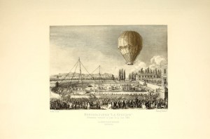 Elisabeth Thible’s first flight, from Gaston Tissander’s Histoire des ballons et des aeronautes celebres: 1783-1800 (NASM Library)