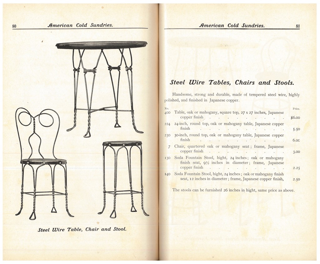 steel wire table, chair, and stool