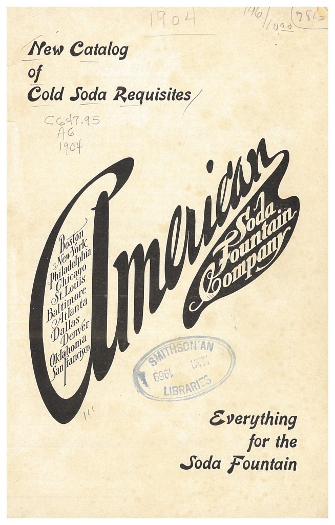 title page of American Soda Fountain Co. New Catalog of Cold Soda Requisites