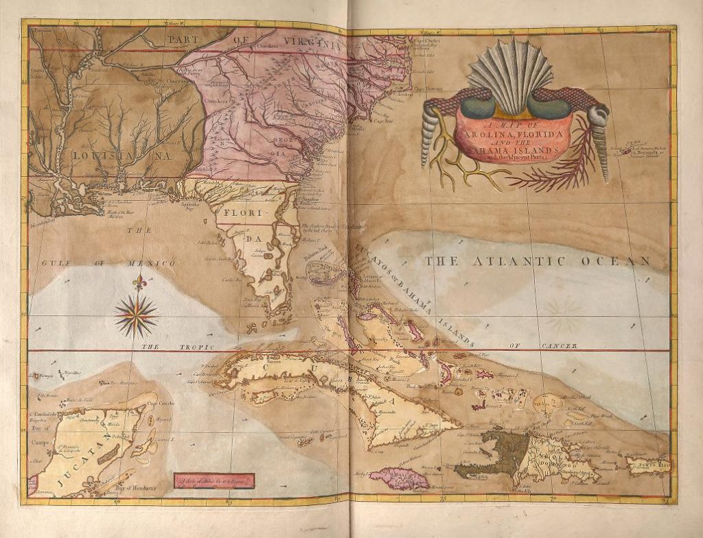 The map in Catesby's Natural history