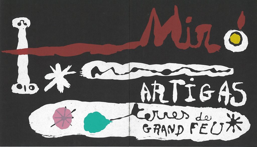 Invitation to Miro's Artigas Terre de Grand Feu at the Pierre Matisse Gallery, 1985-- AAPG 