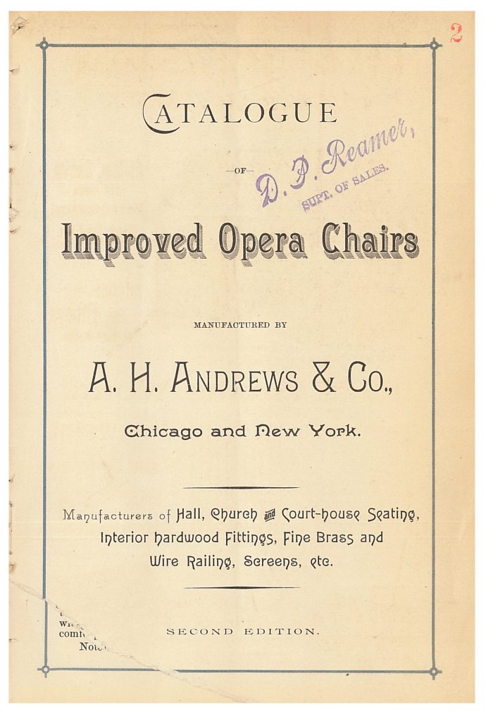 title page of A. H. Andrews & Co. trade catalog