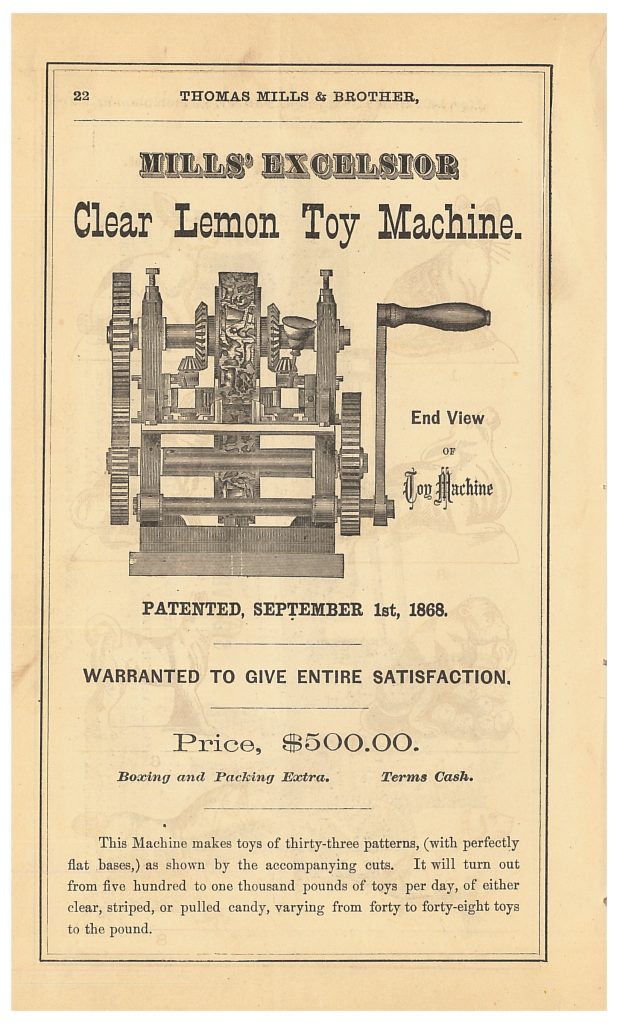 Thomas Mills & Brother Mills' Excelsior Clear Lemon Toy Machine