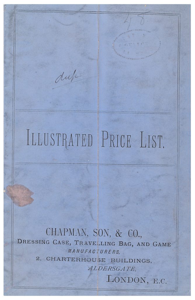 front cover of Chapman, Son, & Co. trade catalog