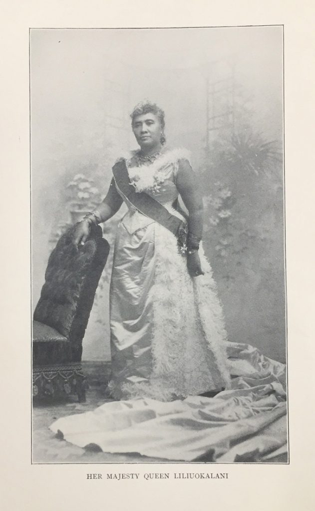 Portrait of Queen Liliuokalani from Hawaii's Story by Hawaii's Queen Liliuokalani.