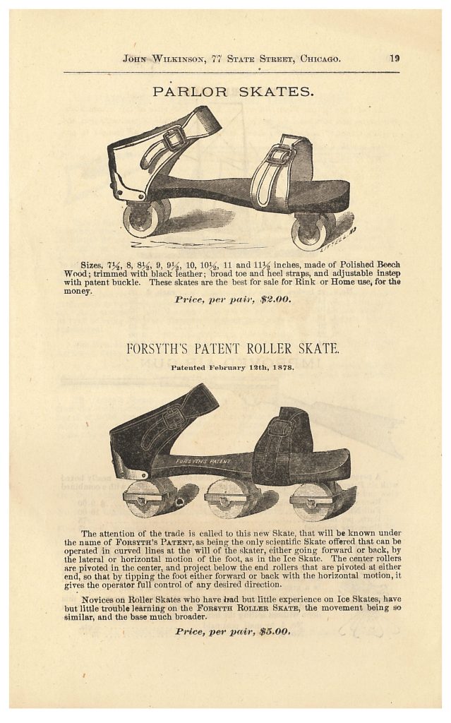 Parlor Skates and Forsyth's Patent Roller Skate