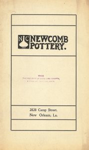 Newcomb Pottery brochure, cover.