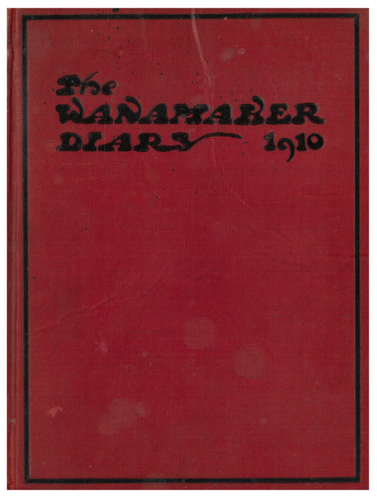 Wanamaker Diary 1910 front cover