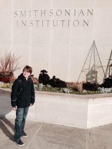 Charlie Solomon in front of the National Museum of American History.