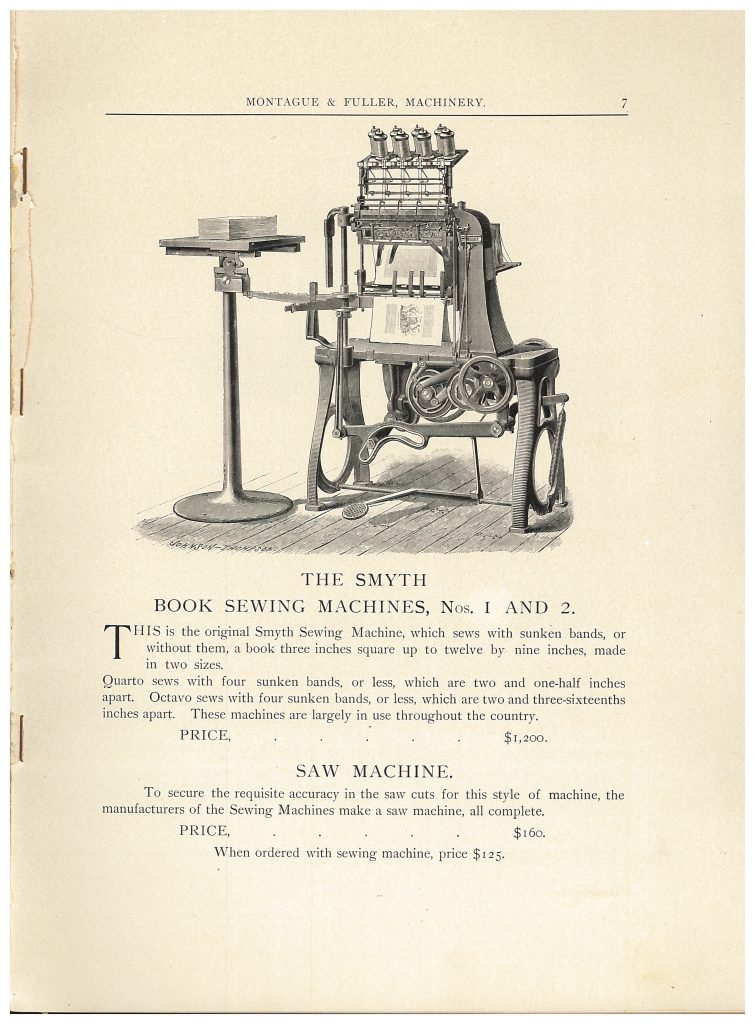 Smyth Book Sewing Machines Numbers 1 and 2