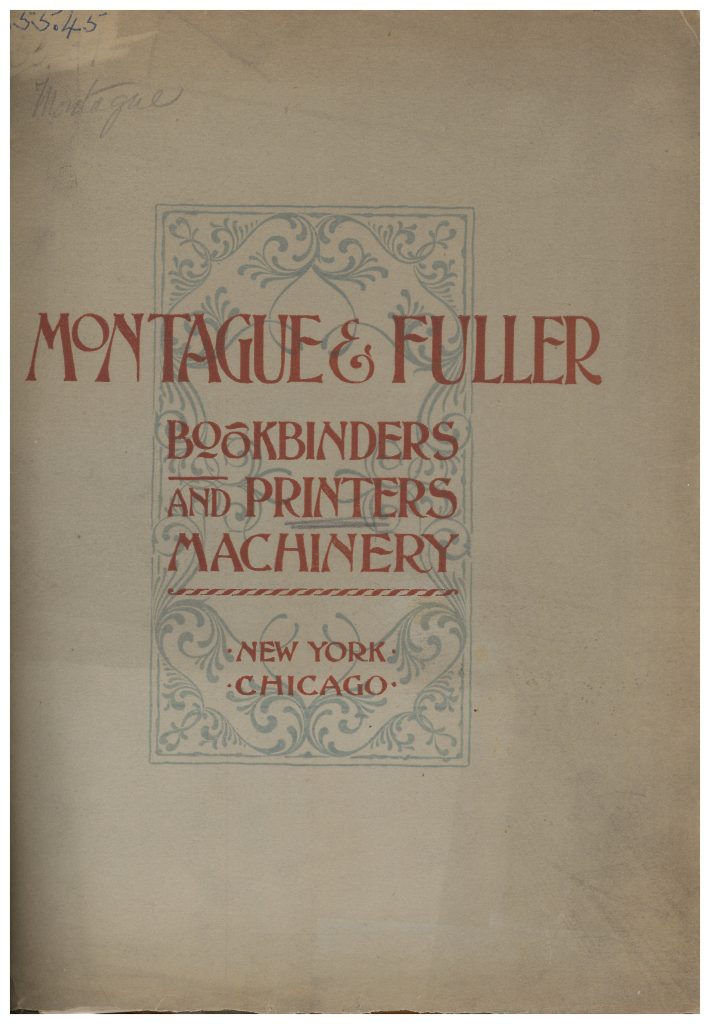 front cover of Montague & Fuller 1892 trade catalog