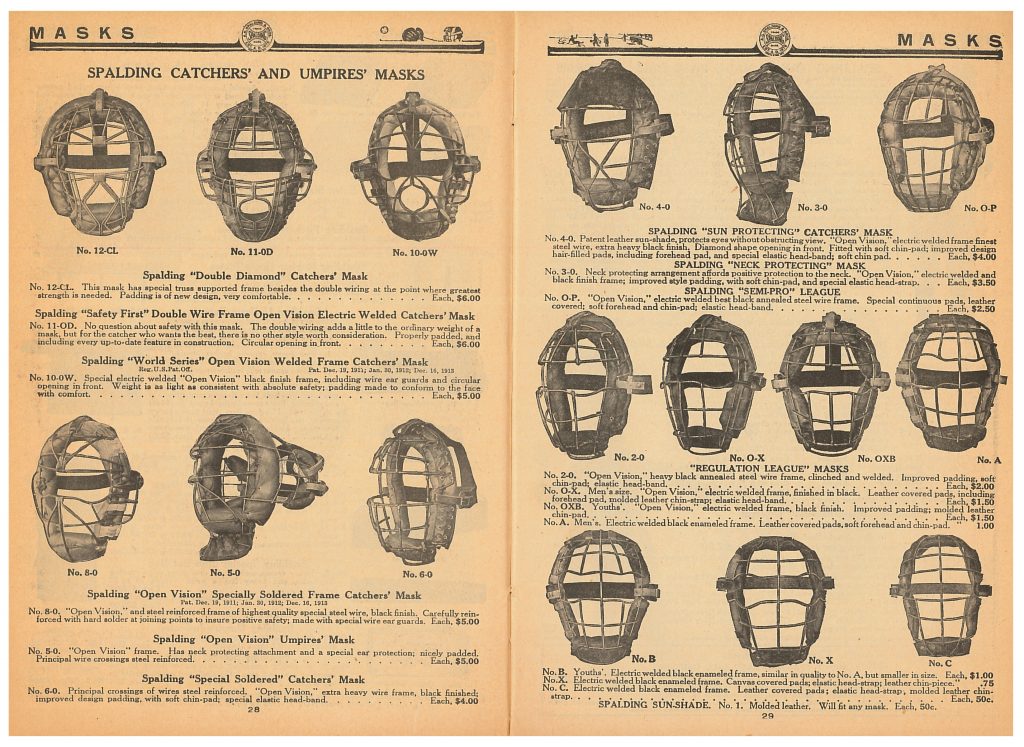 catchers' and umpires' masks