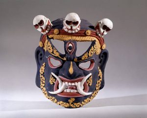 Papier mache mask from Bhutan