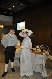 Dean Howarth as Charles Willson Peale and Melinda McCalley as Mary Anning