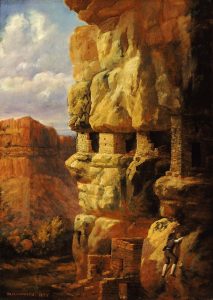 "Cliff Houses on the Rio Mancos, Colorado" (1875)