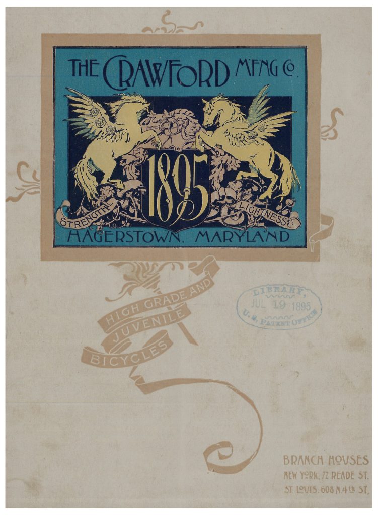 front cover of catalog showing illustration of two unicorns.