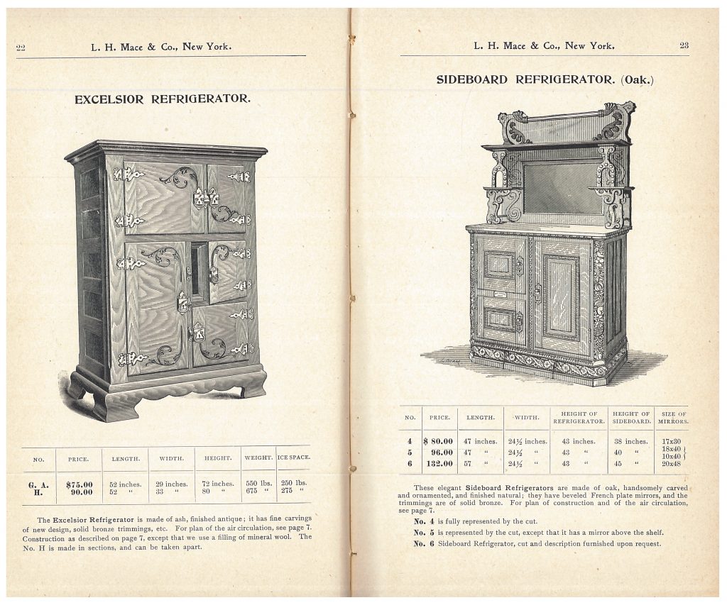 Excelsior Refrigerator and Sideboard Refrigerator