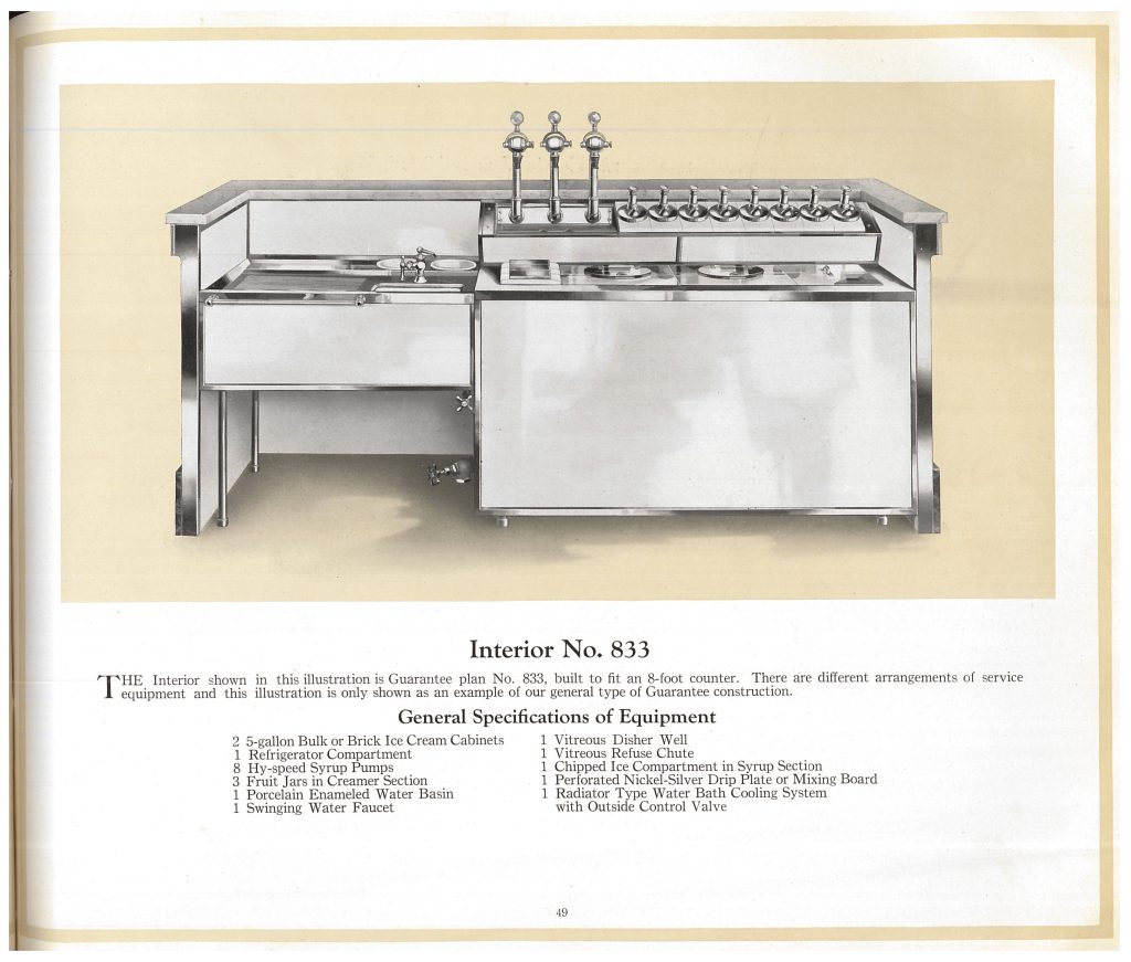 Soda Fountain Counter Interior No. 833