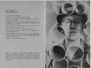 Outside of exhibition pamphlet for "Pipe Dreams" at The Art Image in All Media Gallery in New York in 1970.