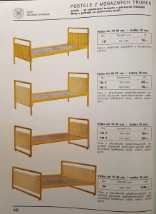 Gold color plating on tubular steel bed frames.