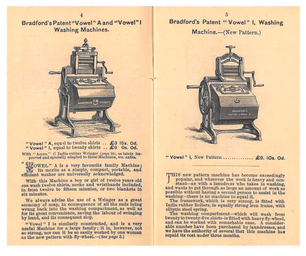 two "Vowel" washing machines