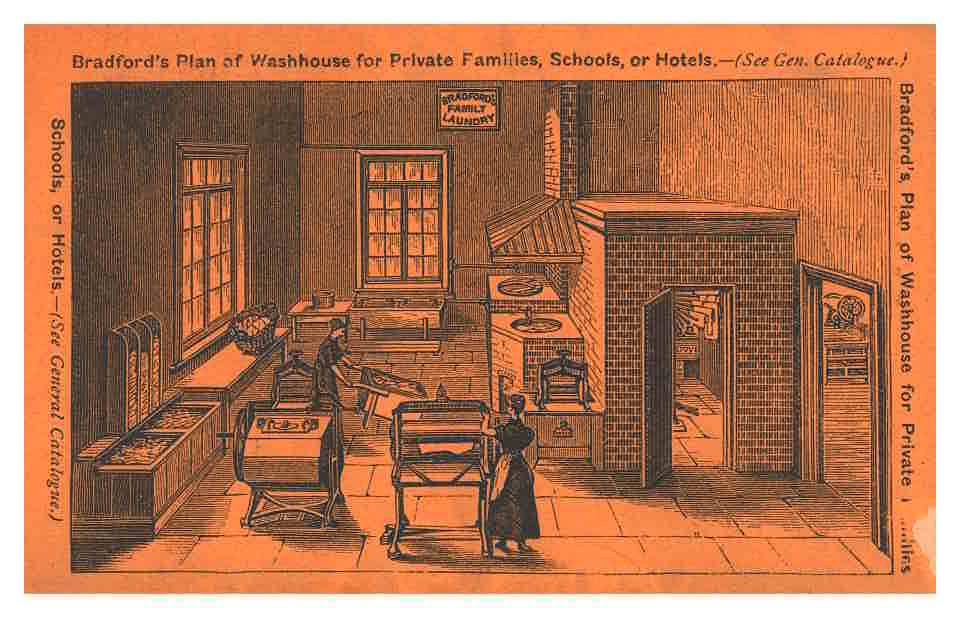 two ladies working in a washhouse