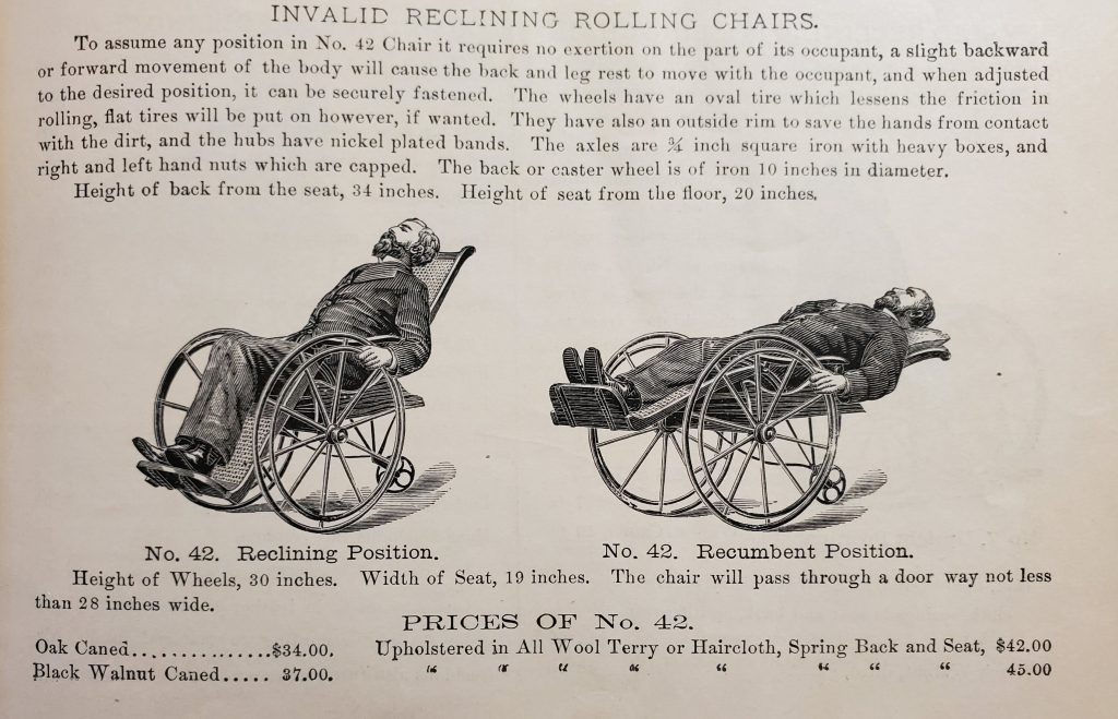 Image features Man in a wheelchair showing sitting and reclining positions.man lying in reclining chairs in 2 different positions.