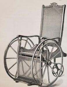 Image features Illustration of Sargent's Invalid's Rolling Chair. p. 18