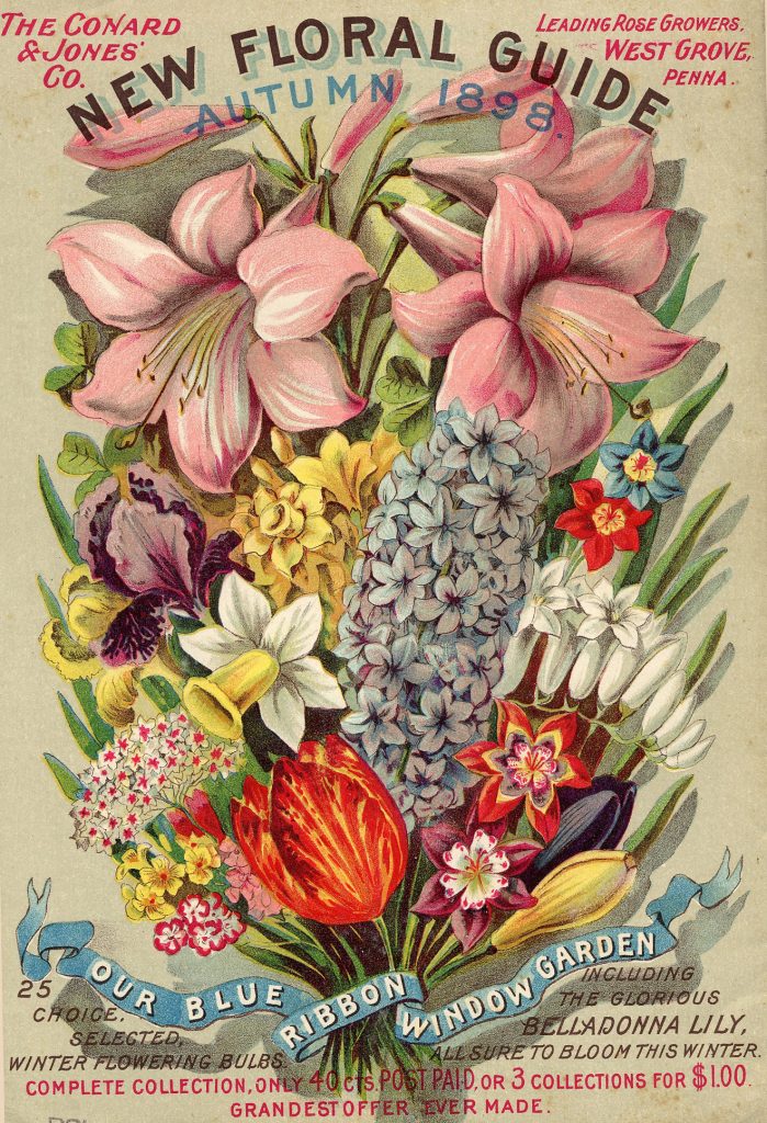 Seed Catalog Cover with variety of flowers