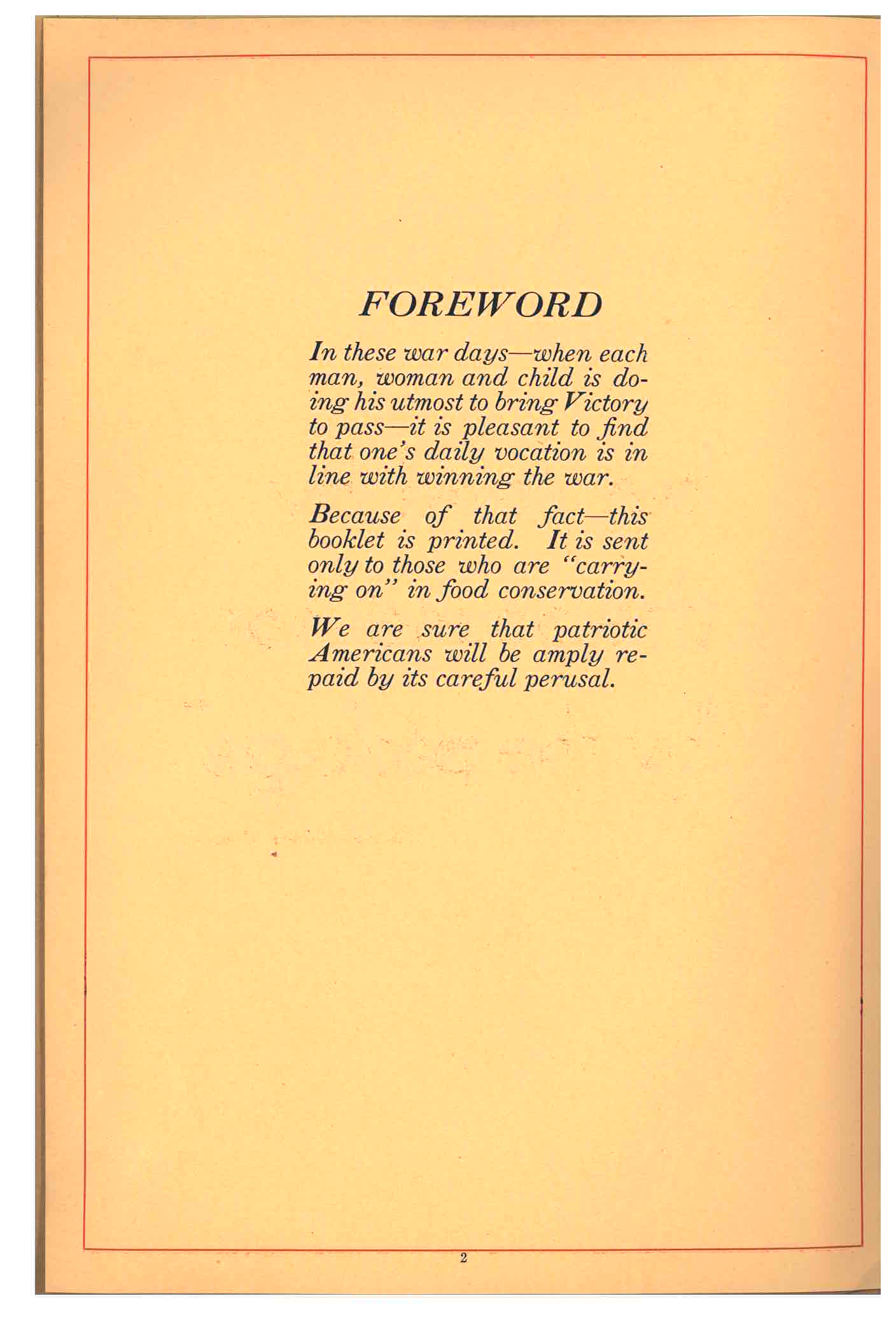 foreword of the trade catalog